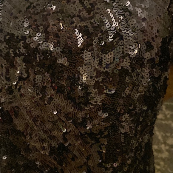 NWOT Mikael Aghal from Bergdorf Goodman  100% silk gorgeous sequin dress. - Picture 7 of 14